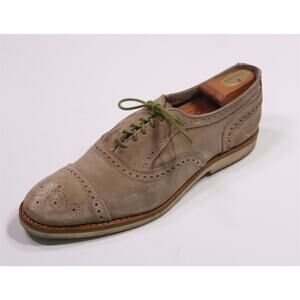 Allen Edmonds Strandmok Beige Suede Captoe Oxford Dress Shoes 11.5 E